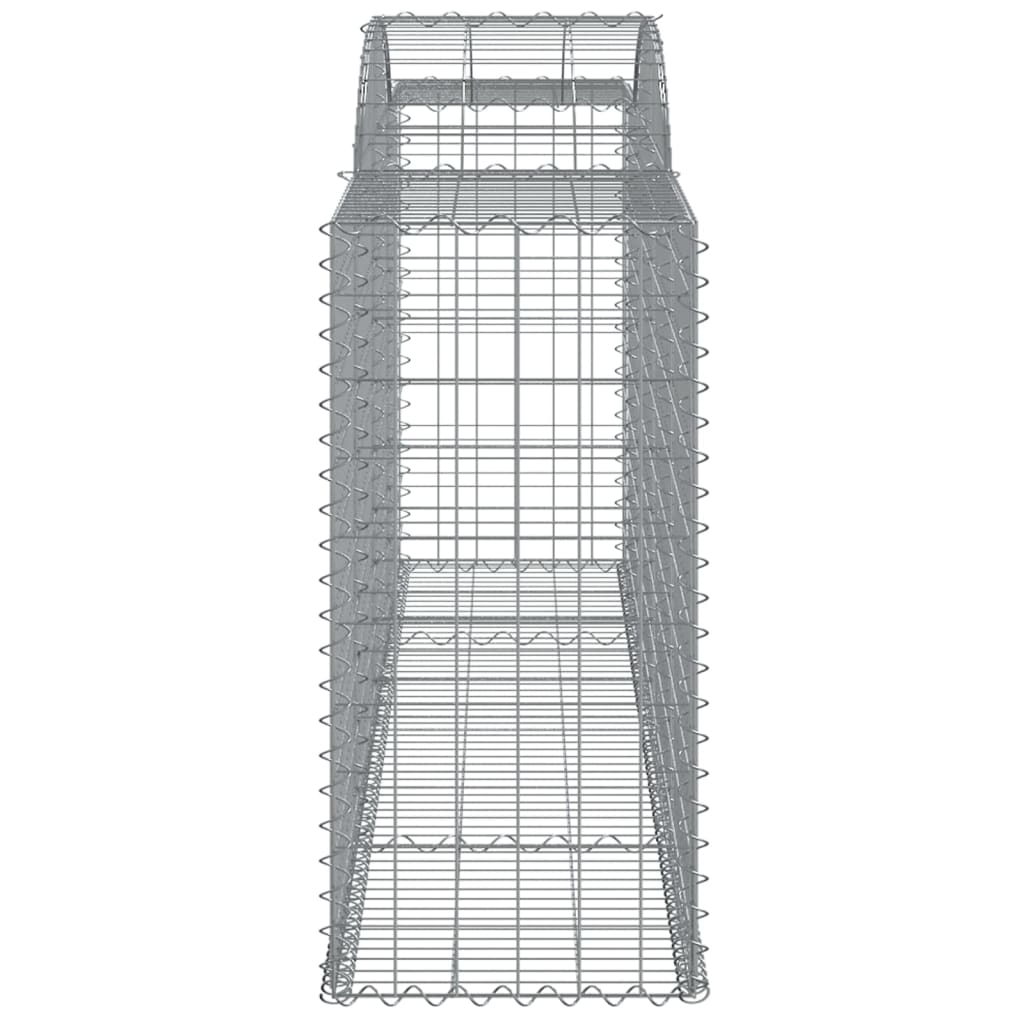 vidaXL Schanskorven 4 st gewelfd 300x50x100/120 cm ijzer