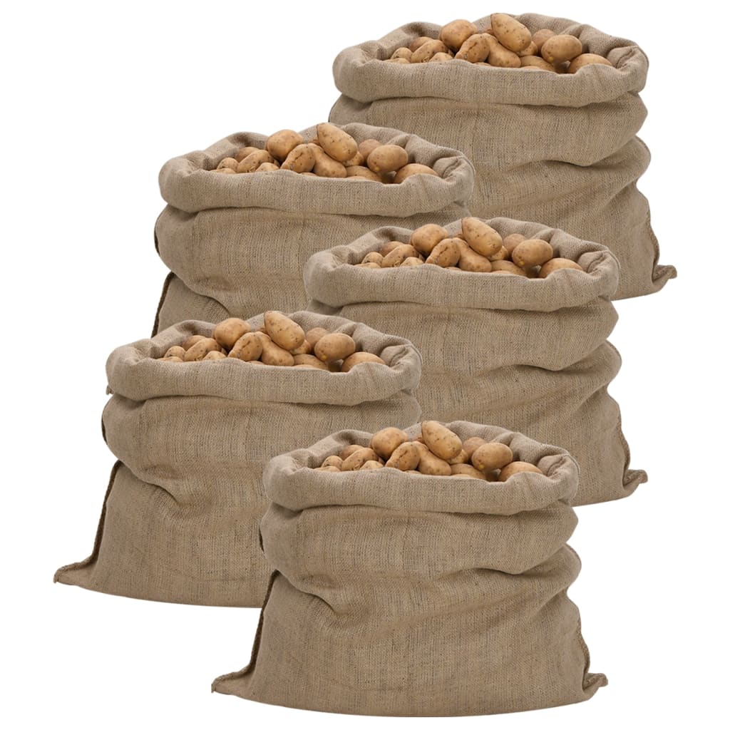 vidaXL Jutezakken 5 stuks 340 g/m² 100x110 cm 100% jute