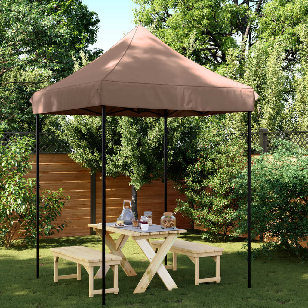 vidaXL Partytent inklapbaar pop-up 200x200x306 cm bruin