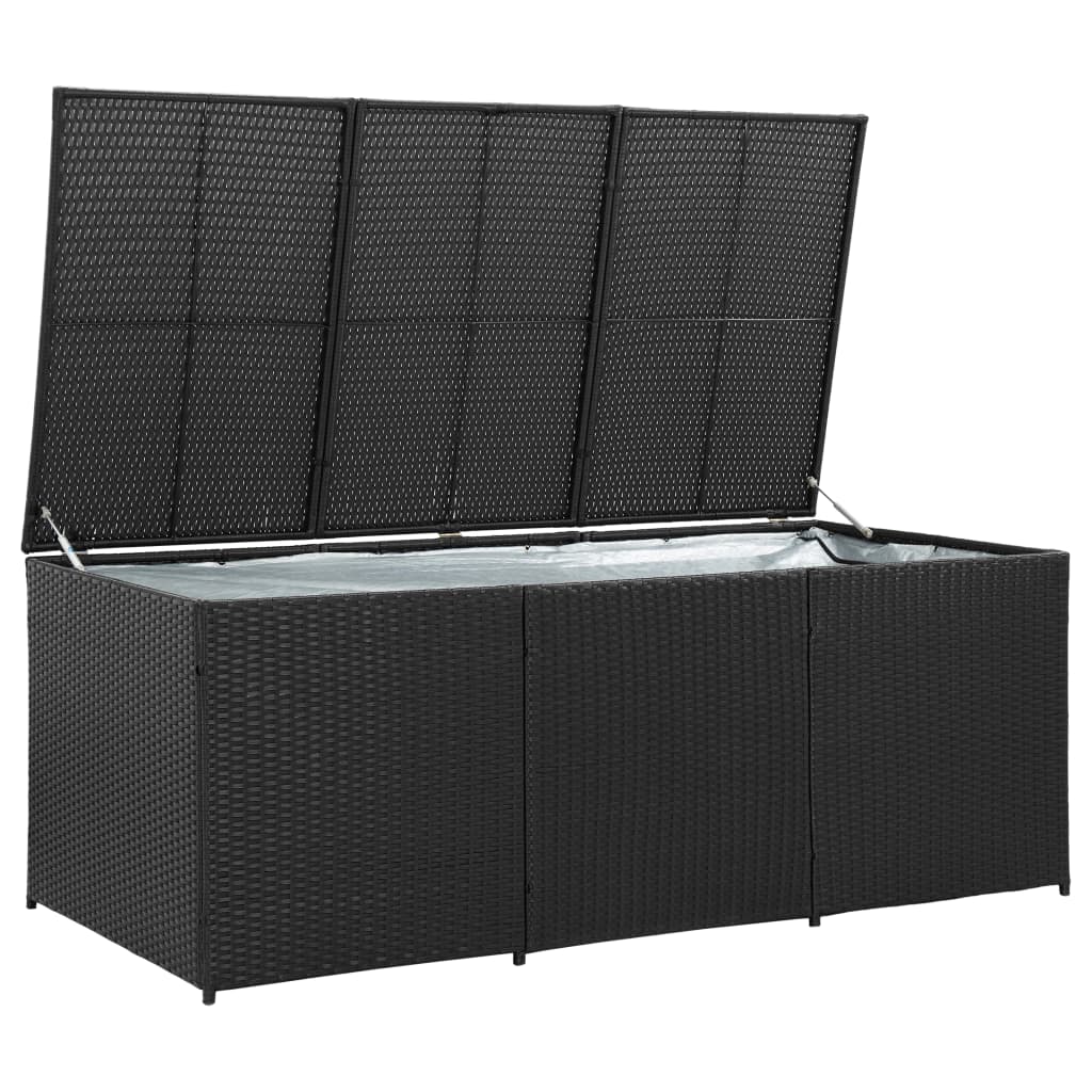 vidaXL Tuinbox 180x90x70 cm poly rattan zwart