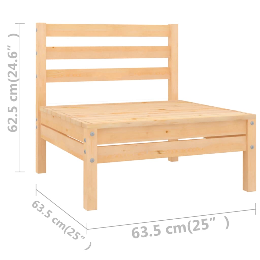 vidaXL 3-delige Loungeset massief grenenhout