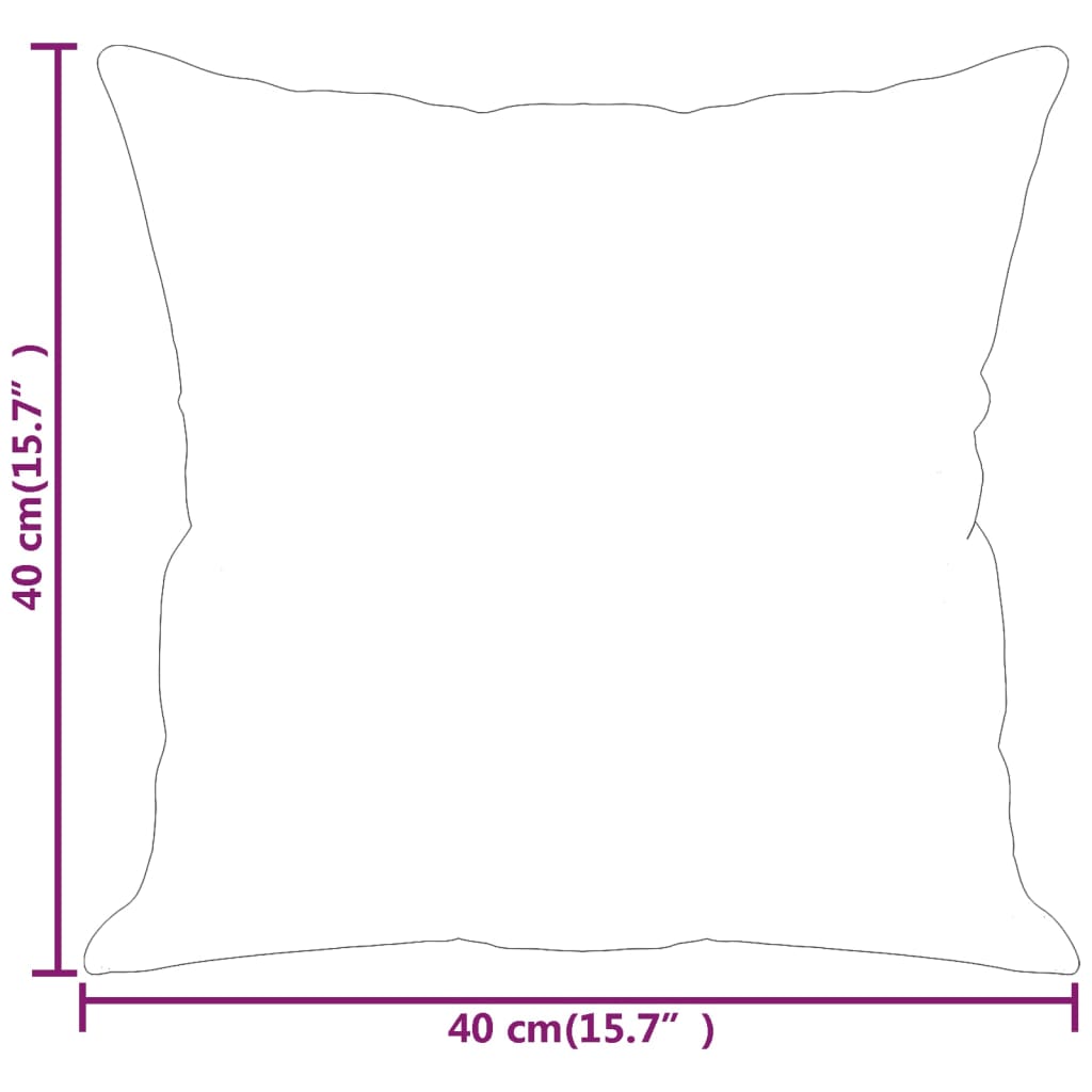 vidaXL Sierkussens 2 st 40x40 cm kunstleer crèmekleurig