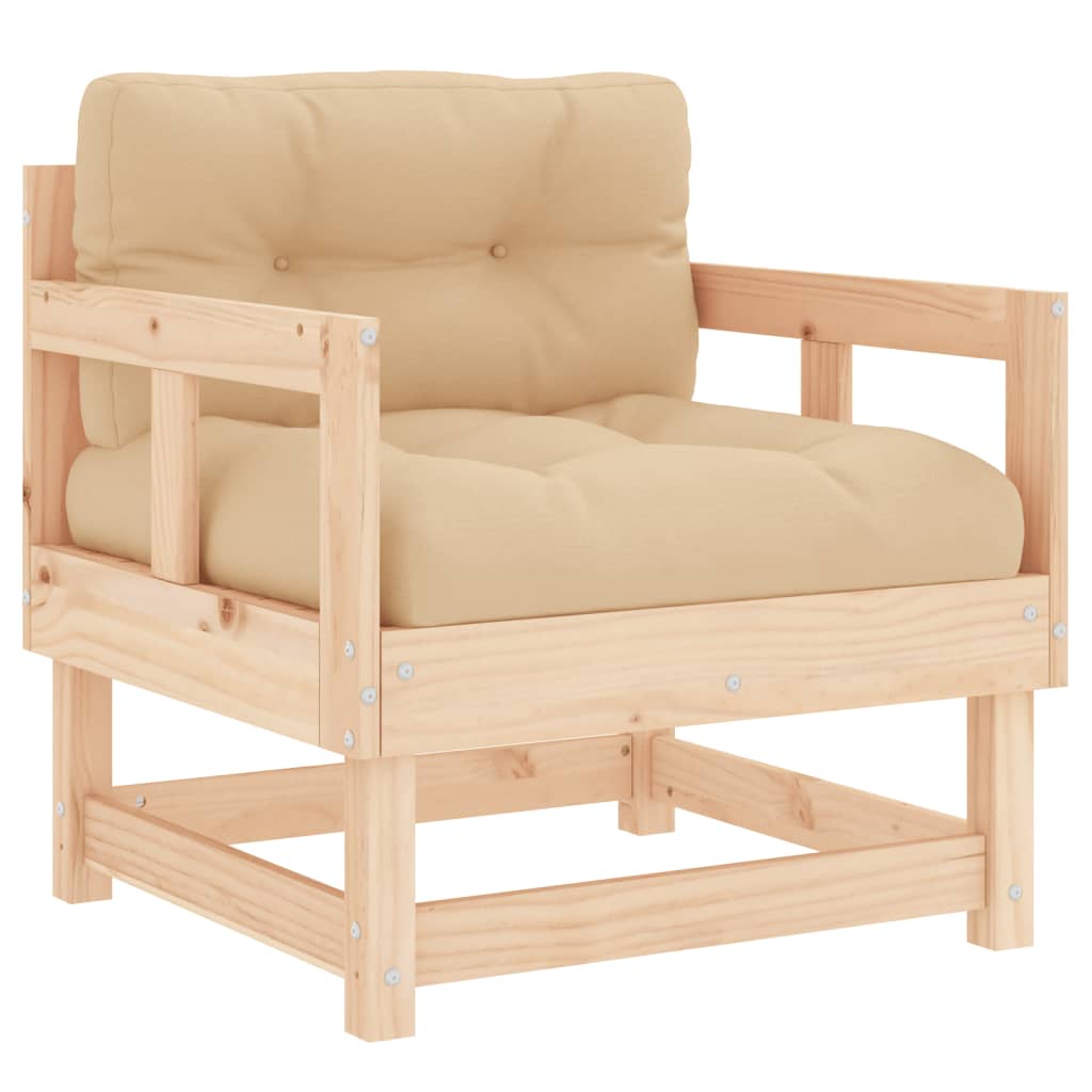 vidaXL 7-delige Loungeset met kussens massief teak