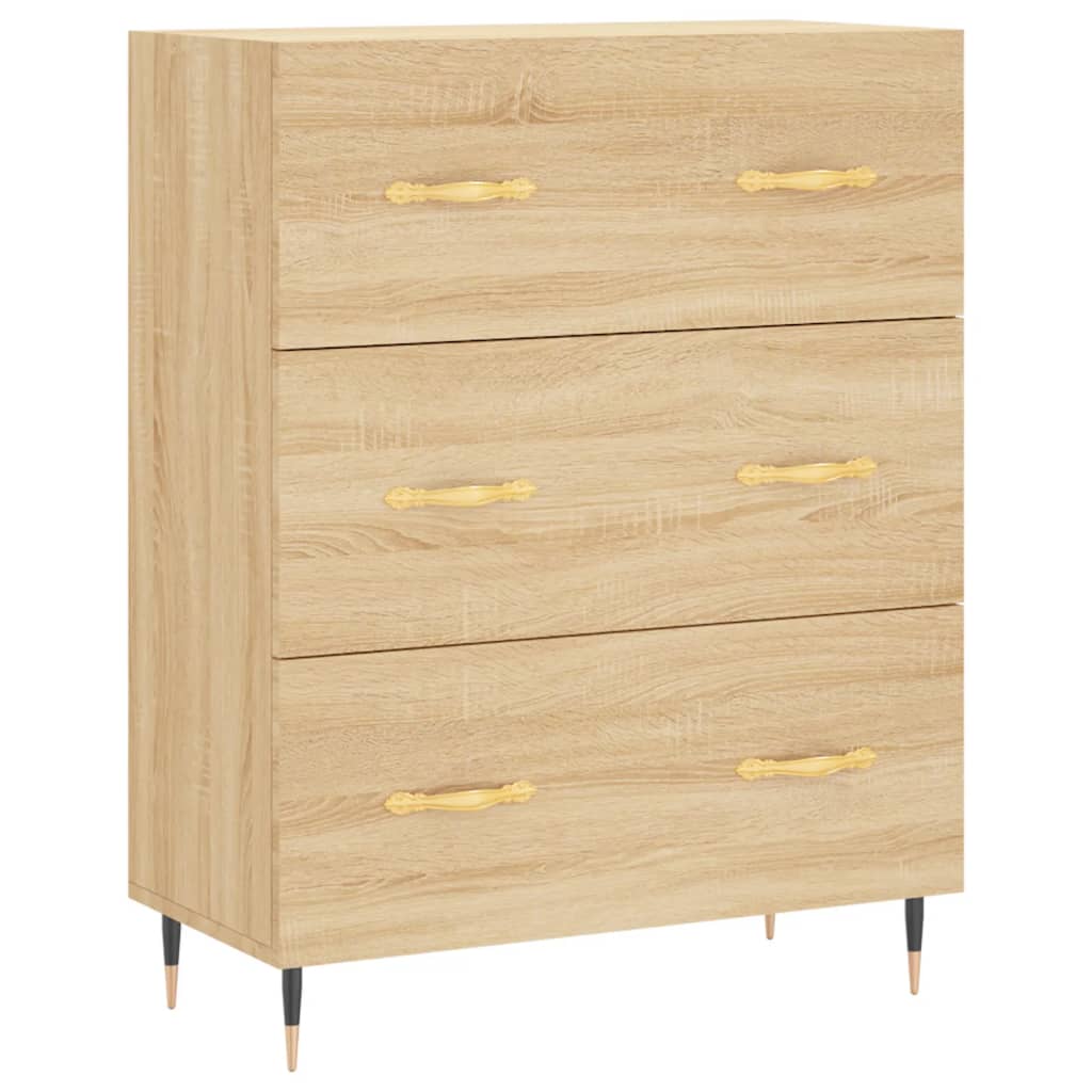 vidaXL Dressoir 69,5x34x90 cm bewerkt hout sonoma eikenkleurig