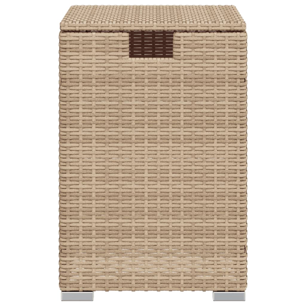 vidaXL Afdekkast voor propaangasfles 40x40x60 cm Poly Rattan beige