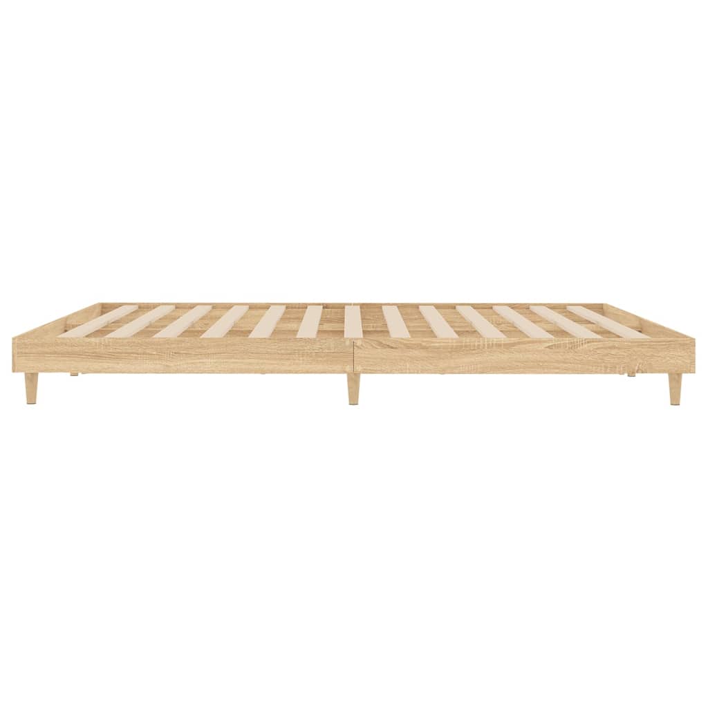 vidaXL Bedframe zonder matras hout sonoma eikenkleurig 160x200 cm