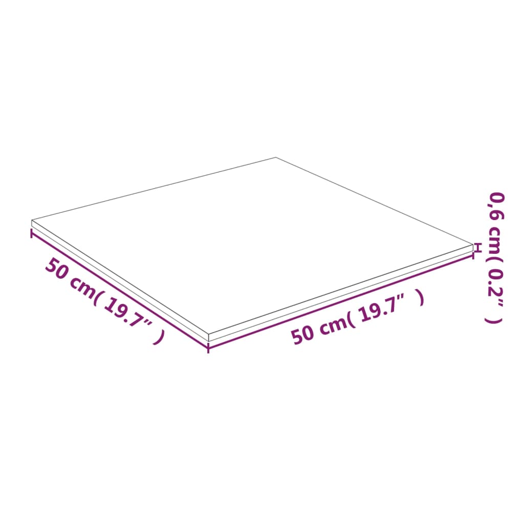 vidaXL Tafelblad 50x50 cm gehard glas transparant