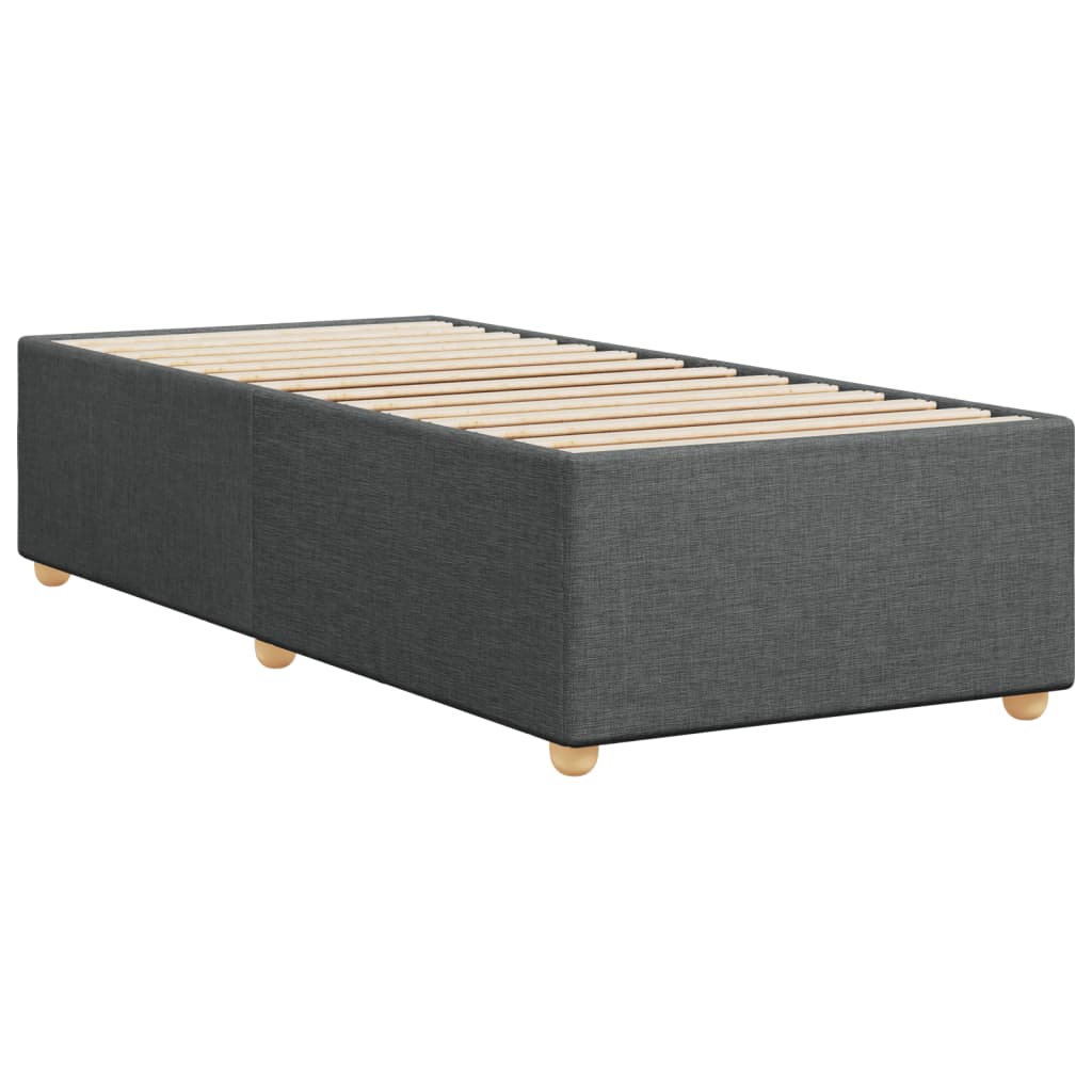 vidaXL Bedframe stof donkergrijs 90x190 cm