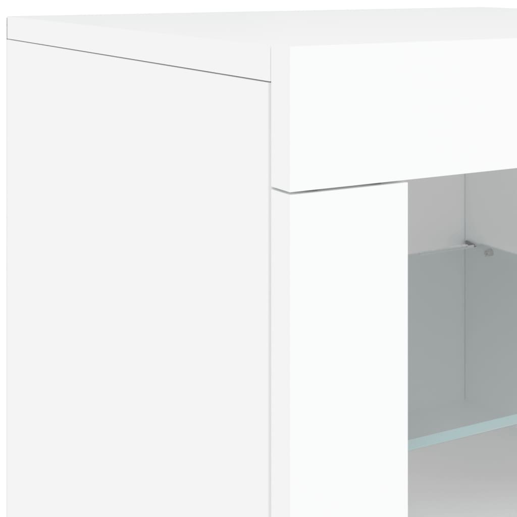 vidaXL Dressoir met LED-verlichting 164x37x67 cm wit