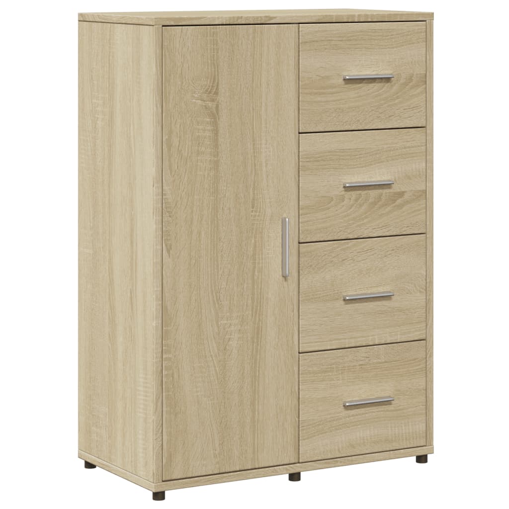 vidaXL Dressoir 60x31x84 cm bewerkt hout sonoma eikenkleurig