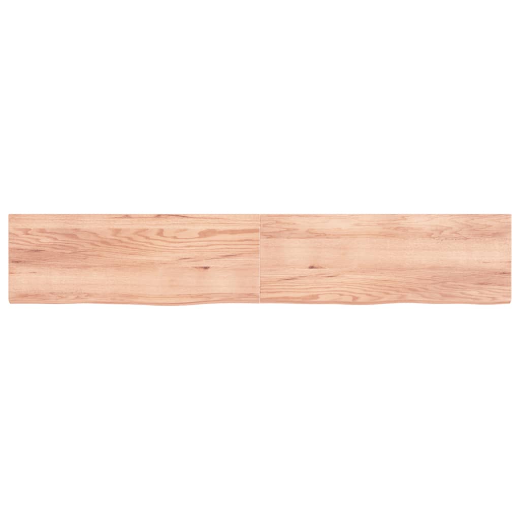 vidaXL Wandschap 220x40x(2-4)cm behandeld massief eikenhout lichtbruin