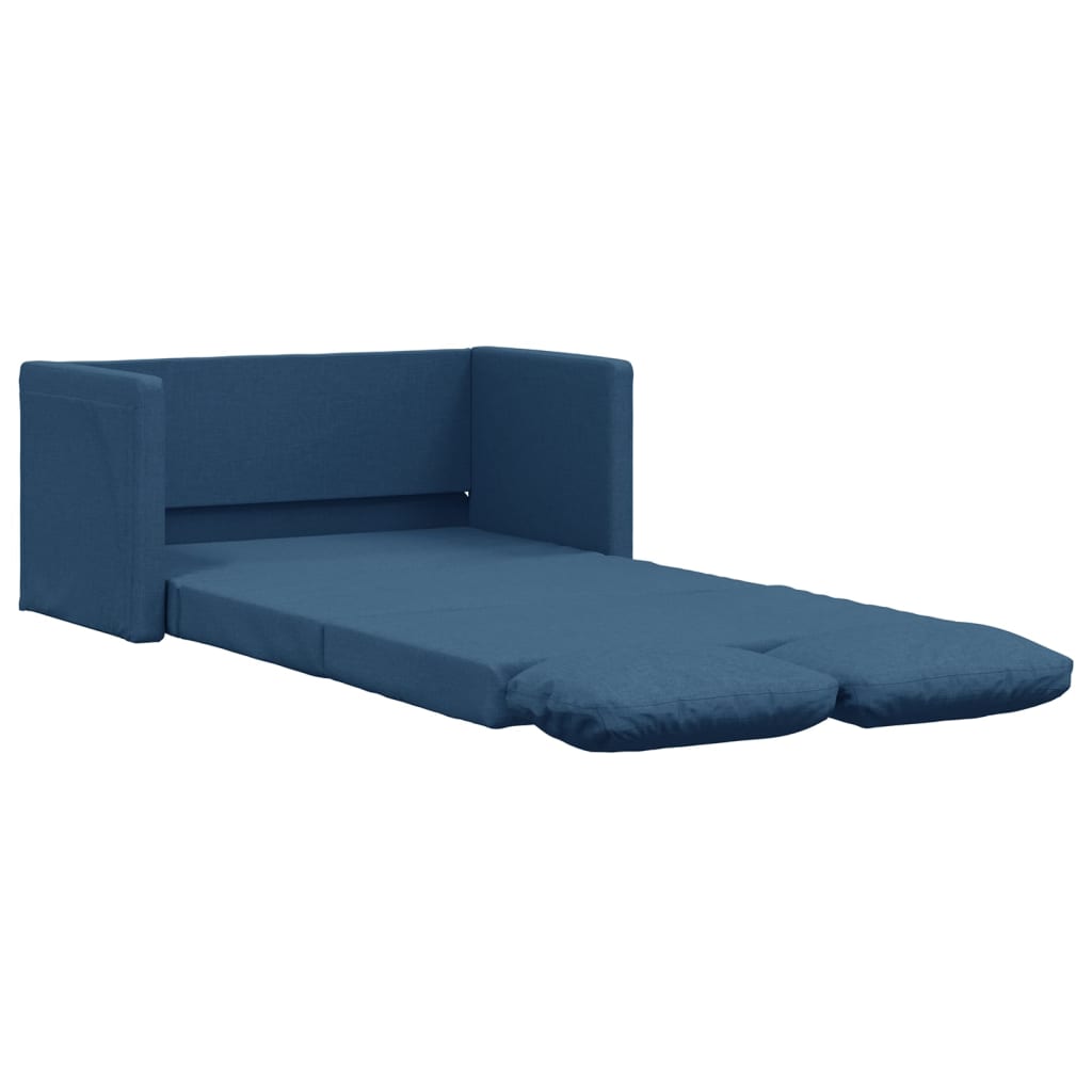 vidaXL Slaapbank vloermodel 2-in-1 112x174x55 cm stof blauw