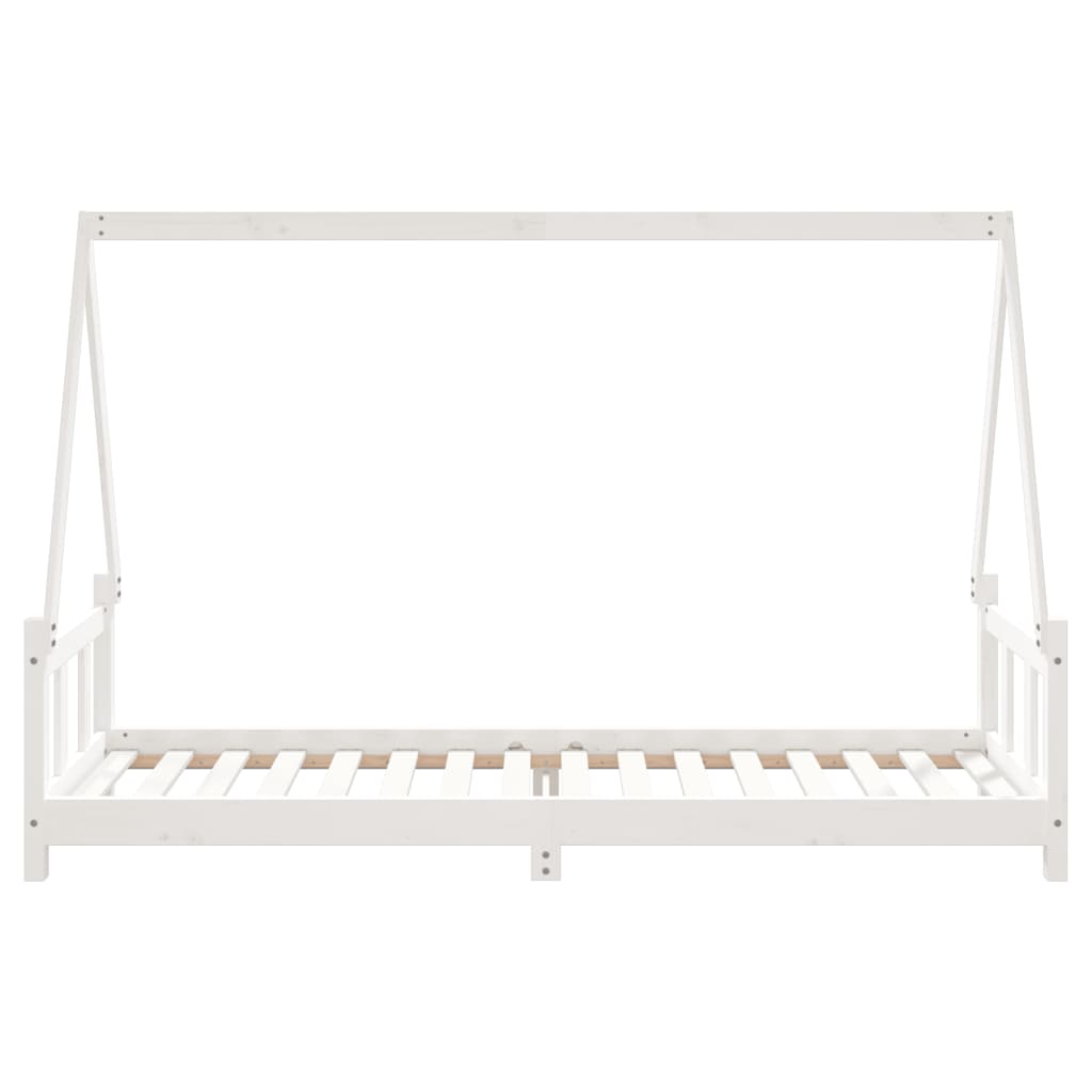 vidaXL Kinderbedframe 90x200 cm massief grenenhout wit