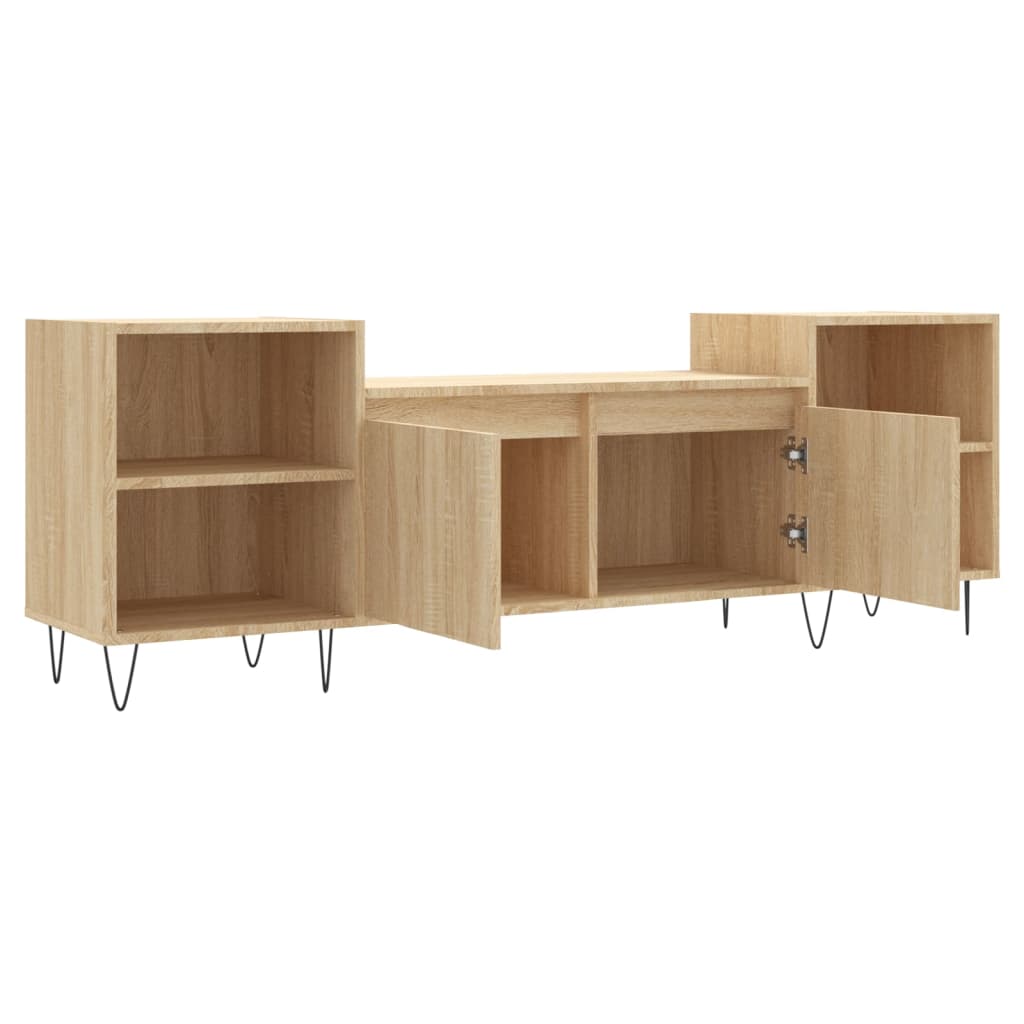 vidaXL Tv-meubel 160x35x55 cm bewerkt hout sonoma eikenkleurig