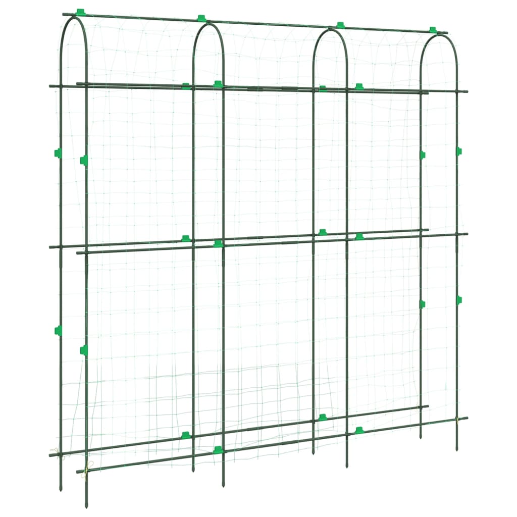 vidaXL Plantenklimrek U-vorm 181x31x182,5 cm staal