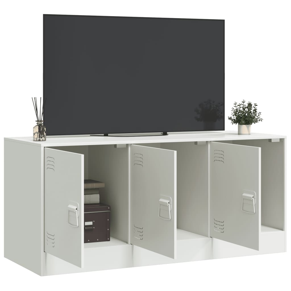 vidaXL Tv-meubel 99x39x44 cm staal wit