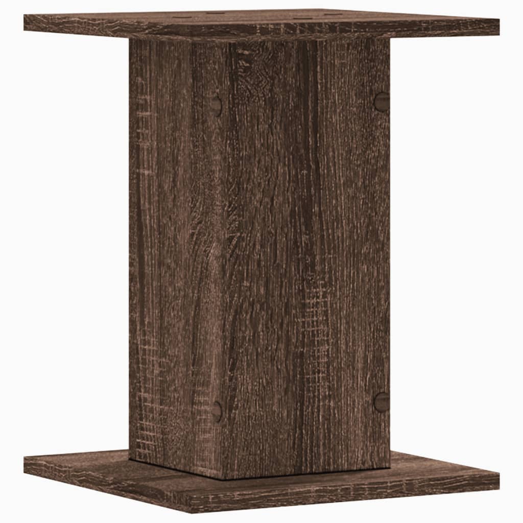 vidaXL Plantenstandaards 2 st 30x30x40 cm bewerkt hout bruin eiken