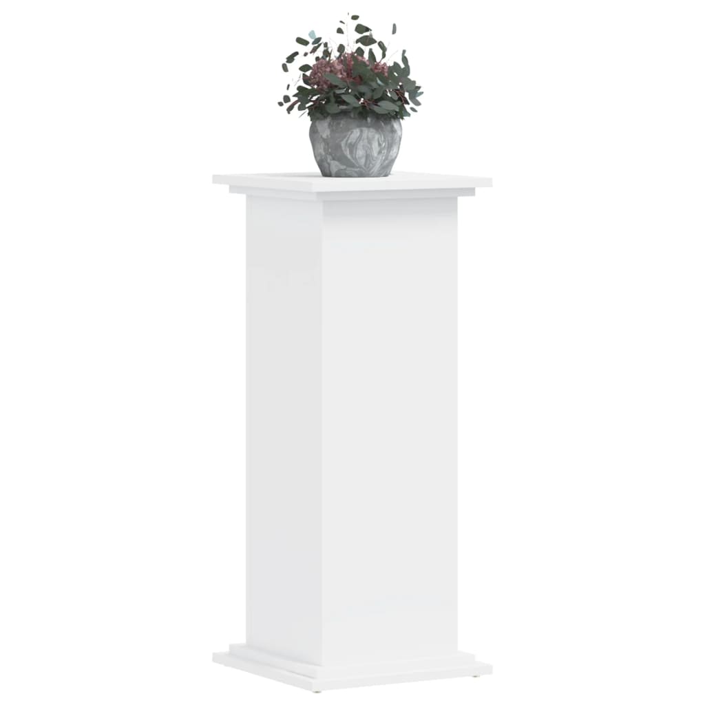 vidaXL Plantenstandaard 33x33x80 cm bewerkt hout wit