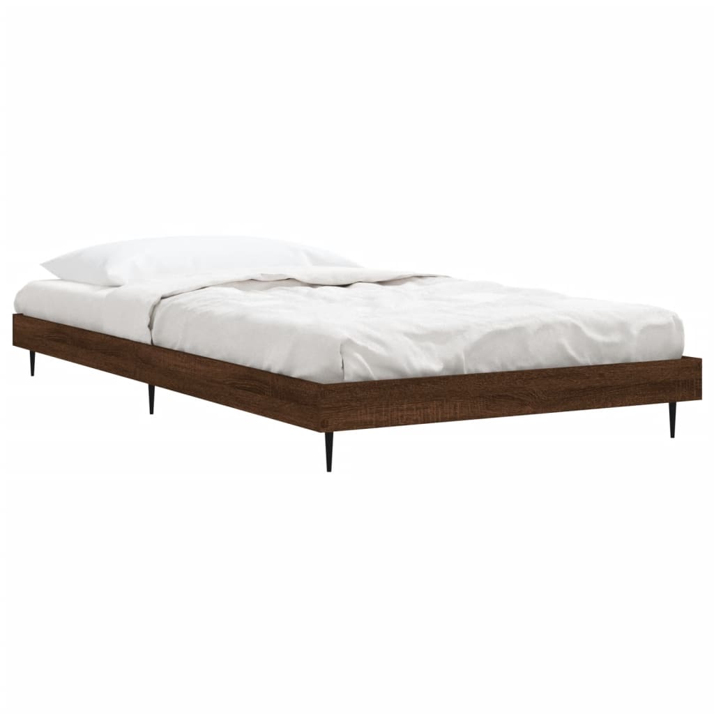 vidaXL Bedframe zonder matras bewerkt hout bruin eikenkleur 90x200 cm