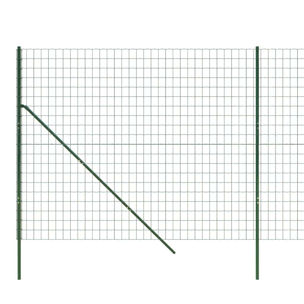 vidaXL Draadgaashek 2x10 m gegalvaniseerd staal groen