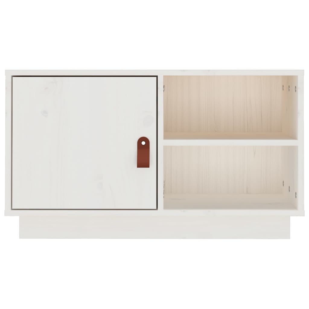 vidaXL Tv-meubel 70x34x40 cm massief grenenhout wit