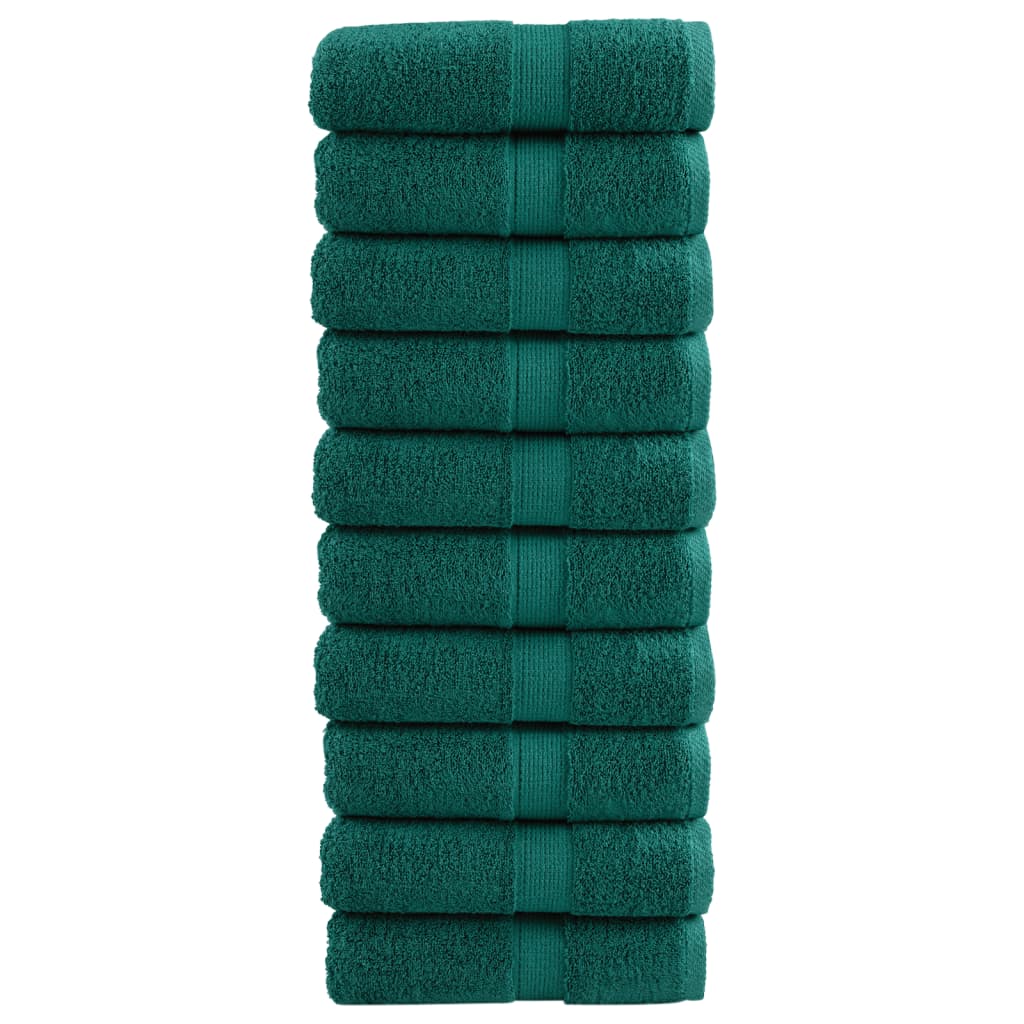 vidaXL Gastendoekjes SOLUND 10 st 600 g/m² 30x30 cm groen