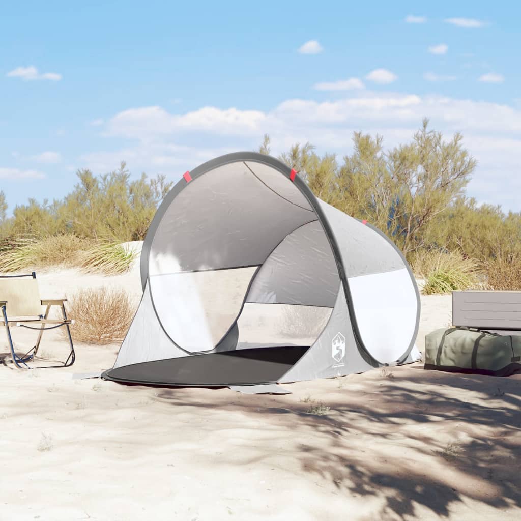 vidaXL Strandtent pop-up waterdicht grijs