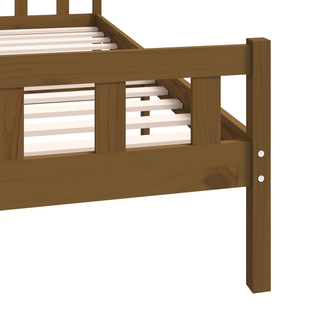 vidaXL Bedframe massief hout honingbruin 200x200 cm