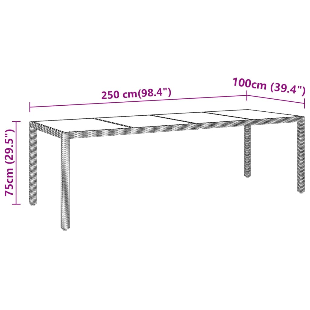 vidaXL 11-delige Tuinset poly rattan zwart