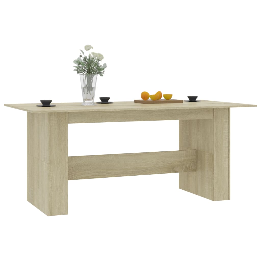 vidaXL Eettafel 180x90x76 cm bewerkt hout sonoma eikenkleurig