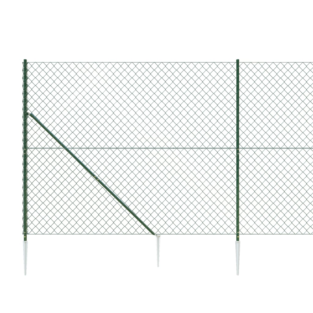 vidaXL Gaashek met grondankers 0,8x25 m groen