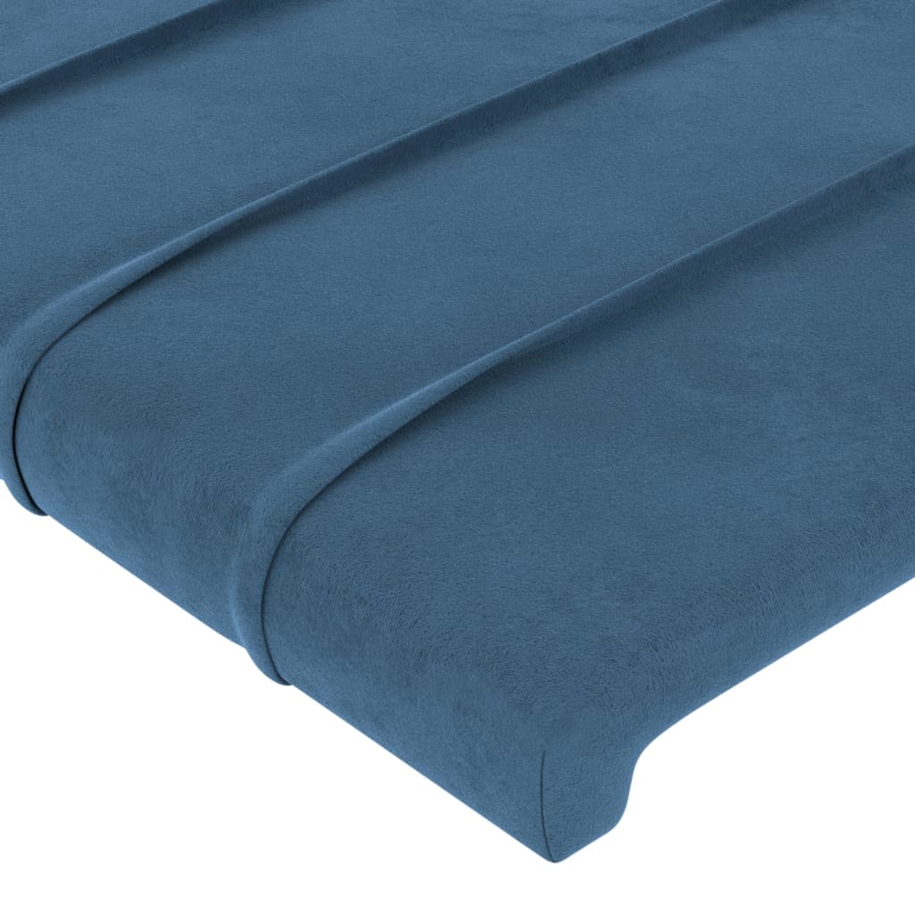 vidaXL Hoofdborden 4 st 80x5x78/88 cm fluweel donkerblauw