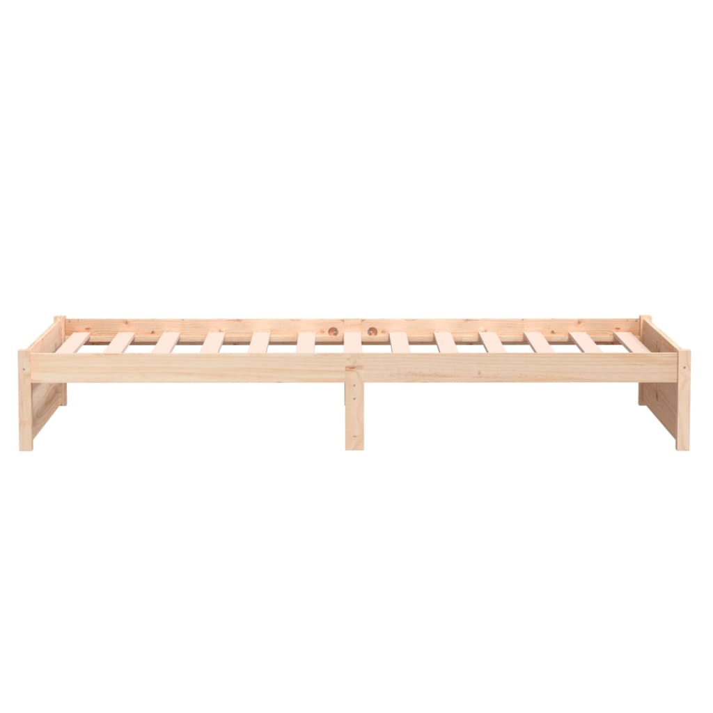 vidaXL Bedframe massief hout wit 100x200 cm