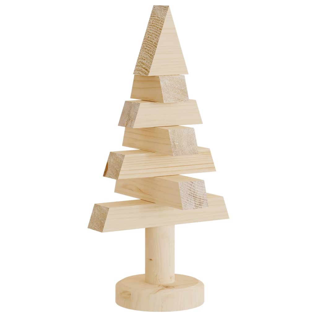 vidaXL Kerstdecoraties kerstboom 2 st 30 cm massief grenenhout