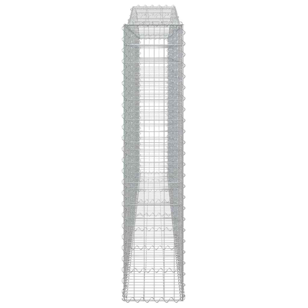 vidaXL Schanskorven 25 st gewelfd 400x30x140/160 cm ijzer