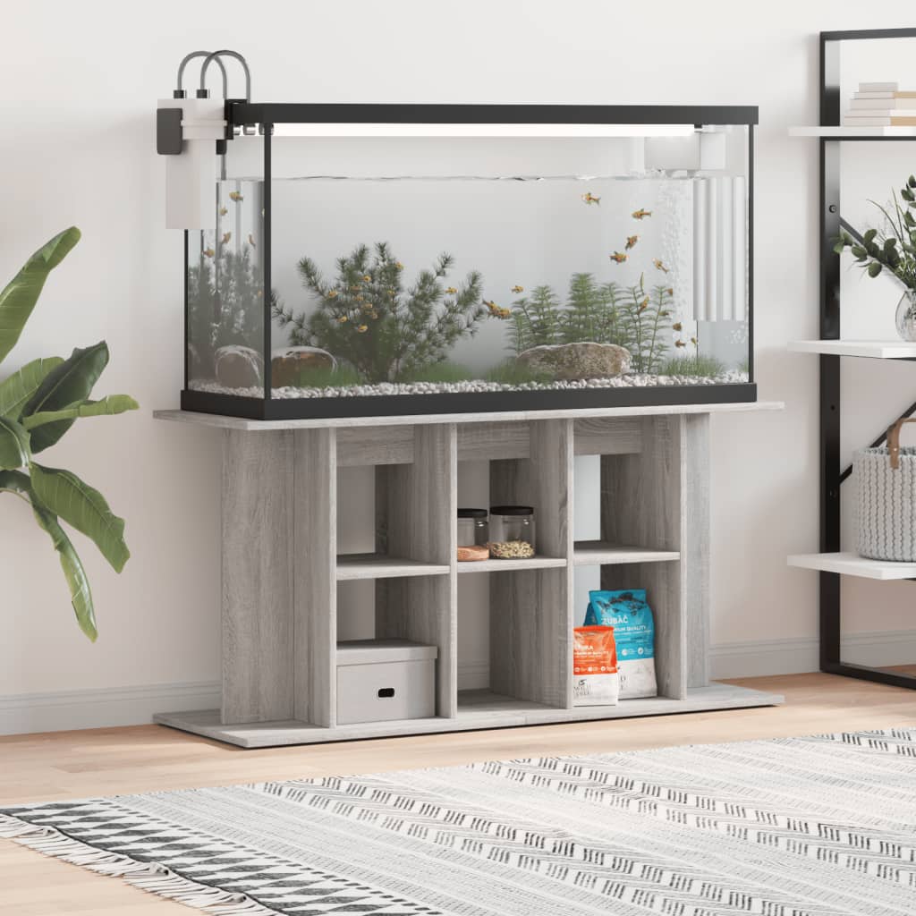 vidaXL Aquariumstandaard 120x40x60 cm bewerkt hout grijs sonoma