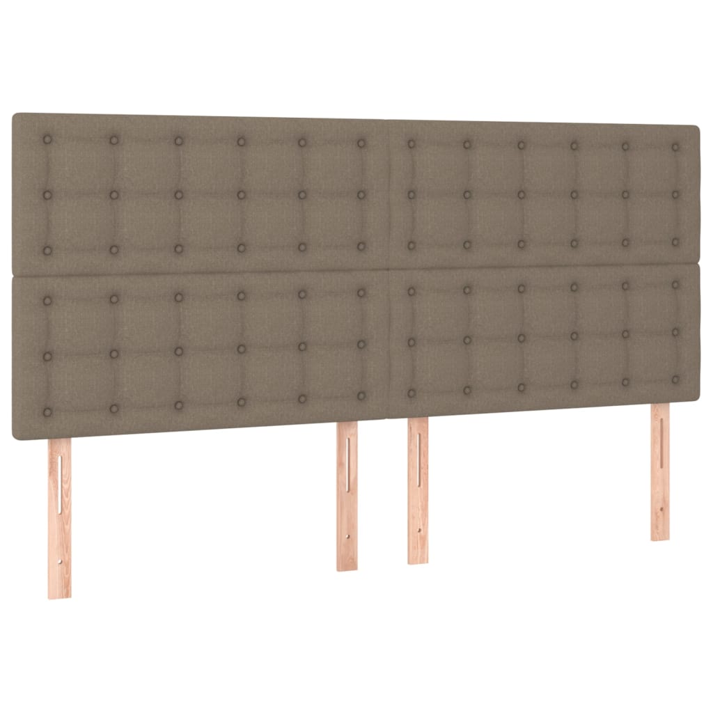 vidaXL Hoofdbord LED 160x5x118/128 cm stof taupe