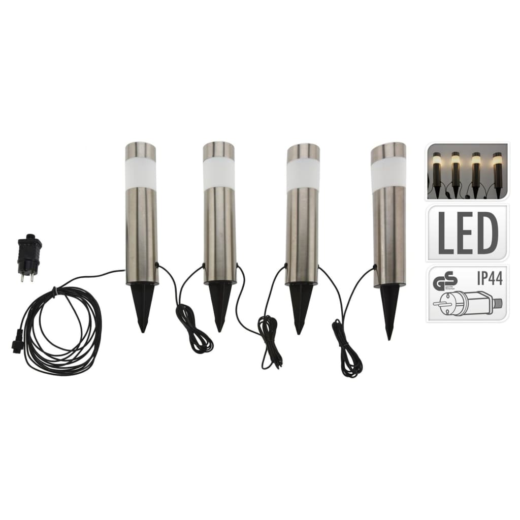 ProGarden Tuinlampen 4 st LED 6,3x37,5 cm