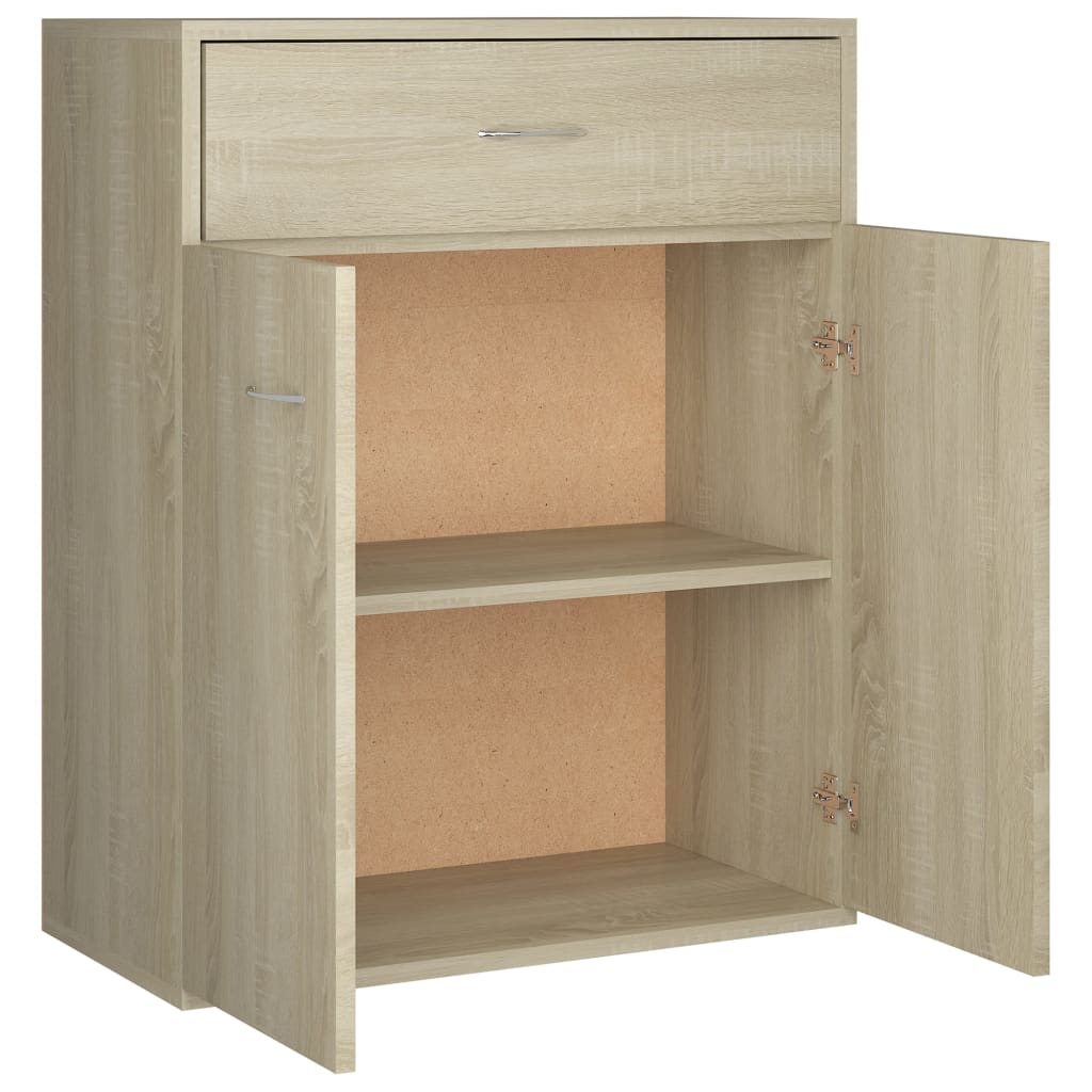 vidaXL Dressoir 60x30x75 cm bewerkt hout sonoma eikenkleurig