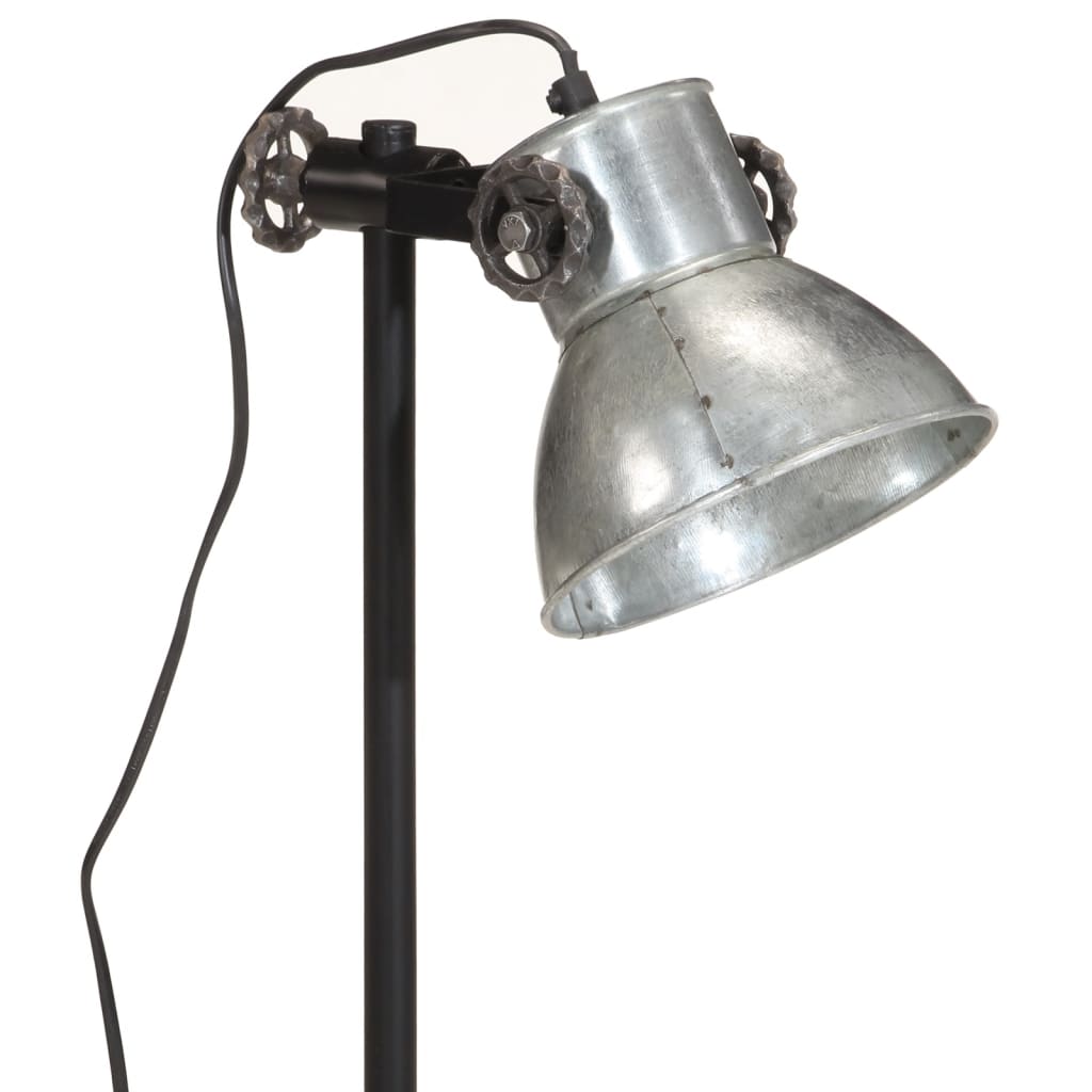 vidaXL Bureaulamp 25 W E27 15x15x55 cm vintage zilverkleurig