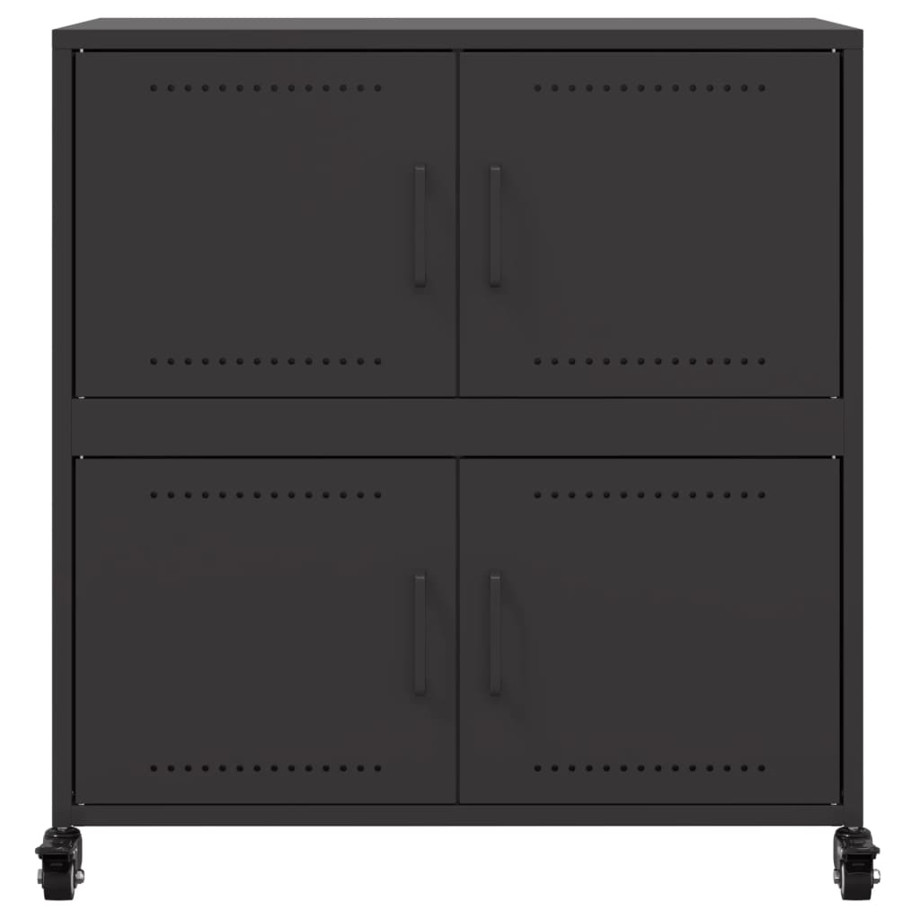 vidaXL Dressoir 68x39x72 cm staal zwart