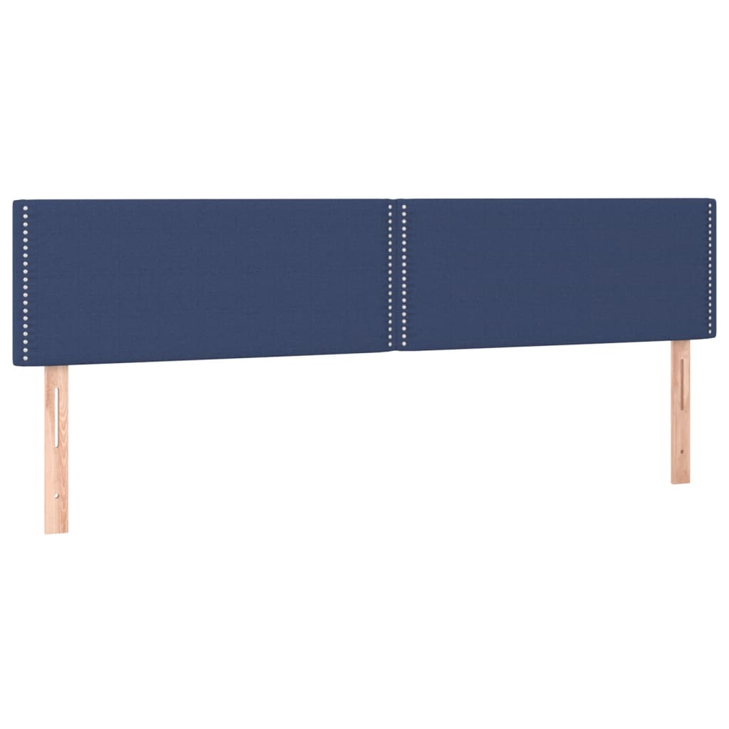 vidaXL Bedframe met hoofdbord stof blauw 120x190 cm