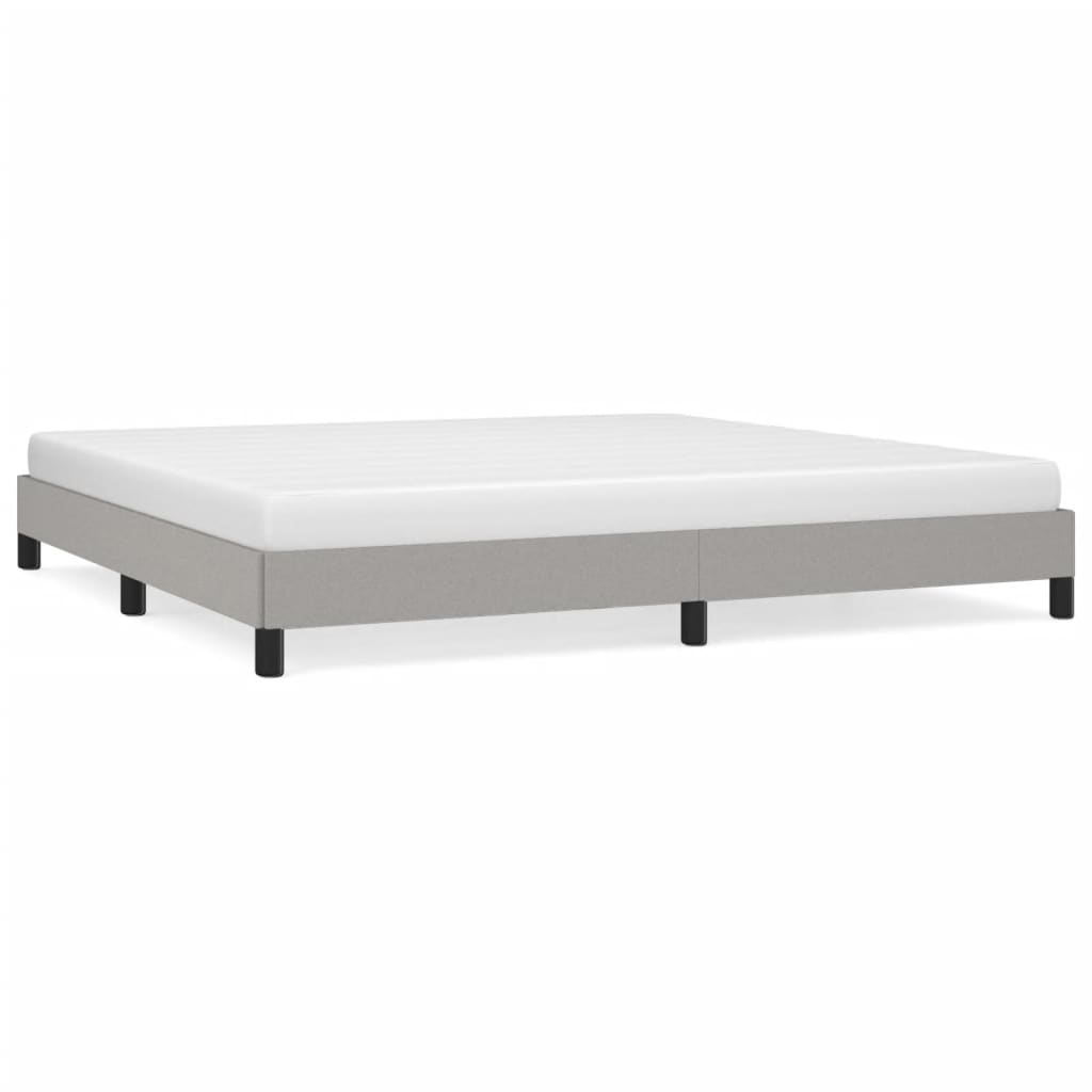 vidaXL Bedframe zonder matras stof lichtgrijs 200x200 cm