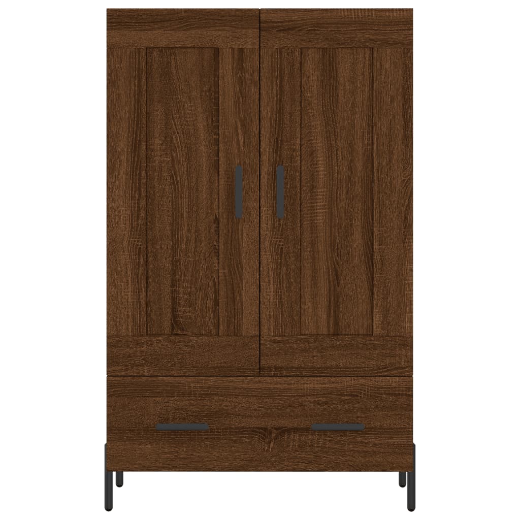 vidaXL Hoge kast 69,5x31x115 cm bewerkt hout bruin eikenkleur