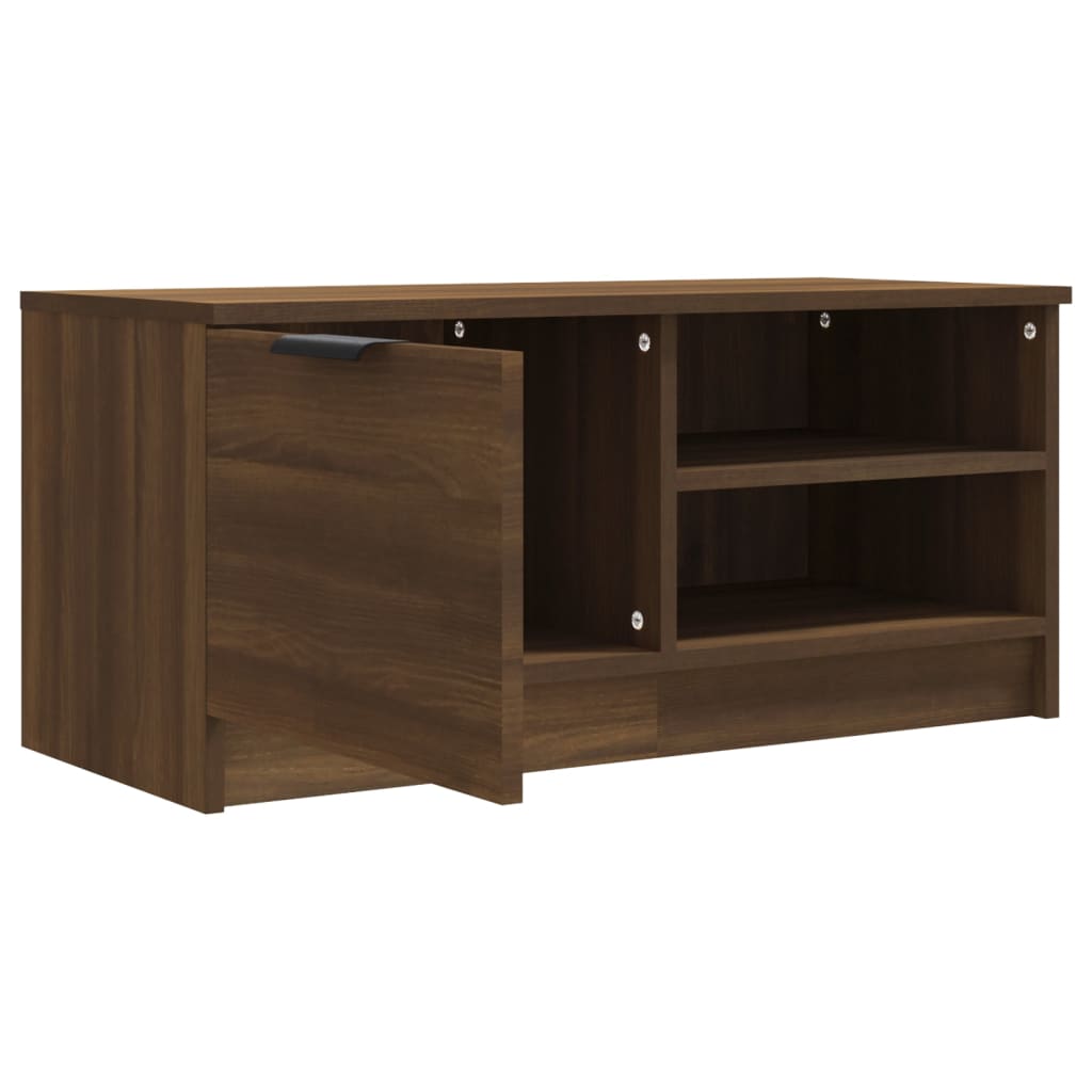 vidaXL Tv-meubelen 2 st 80x35x36,5 cm bewerkt hout bruin eikenkleur