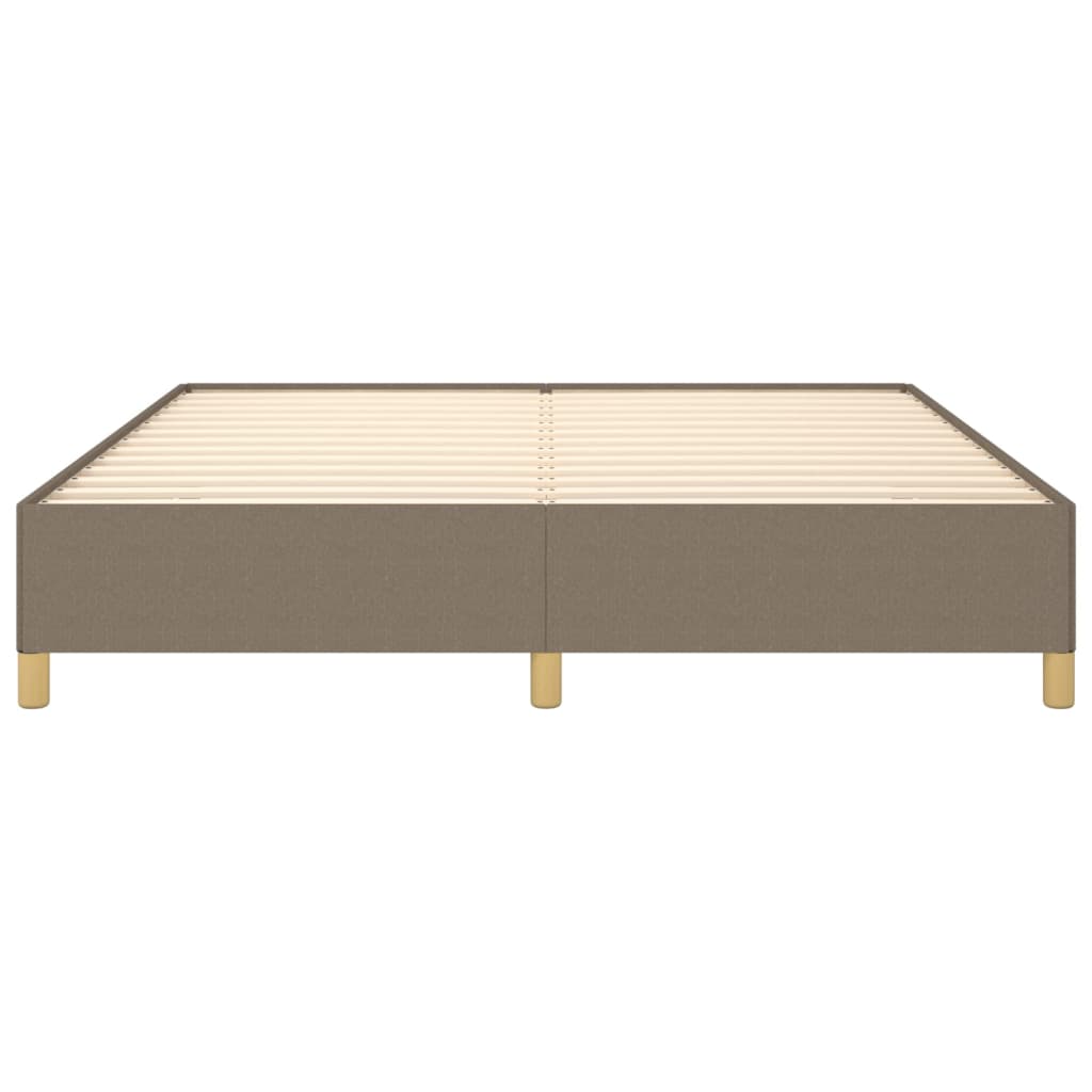 vidaXL Bedframe zonder matras stof taupe 160x200 cm