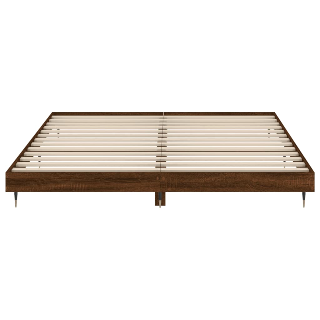 vidaXL Bedframe zonder matras bewerkt hout bruin eikenkleur 120x200 cm