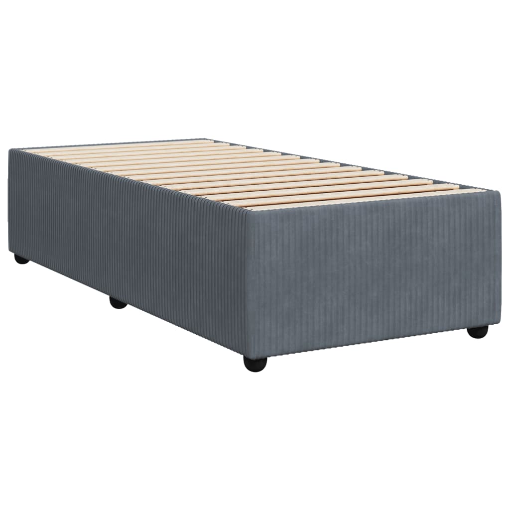 vidaXL Bedframe fluweel donkergrijs 80x200 cm