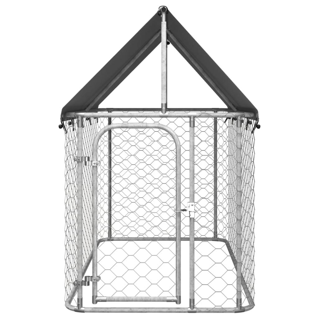 vidaXL Hondenkennel voor buiten met dak 200x100x150 cm