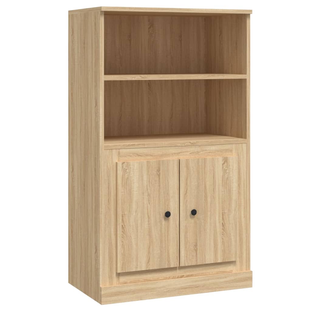 vidaXL Hoge kast 60x35,5x103,5 cm bewerkt hout sonoma eikenkleurig